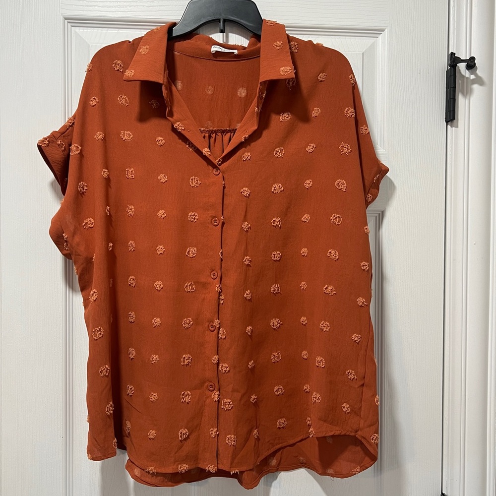 Short sleeve button up.